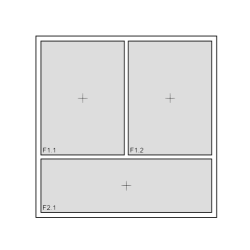 Fenster 3-teilig mit Unterlicht