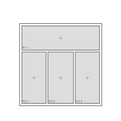 Fenster 4-teilig mit Obererlicht